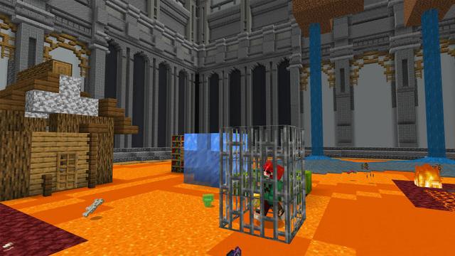 Screenshot of the Minecraft Bedrock Marketplace product Lucky Block Arena created by BLOCKLAB Studios.