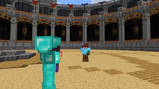 Screenshot of the Minecraft Bedrock Marketplace product Lucky Block Arena created by BLOCKLAB Studios.