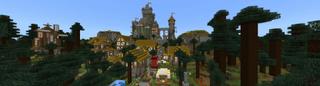 Panorama of the Minecraft Bedrock Marketplace product Lucky Block Classic created by BLOCKLAB Studios.