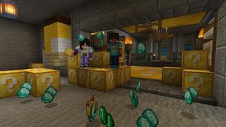 Screenshot of the Minecraft Bedrock Marketplace product Lucky Block Classic created by BLOCKLAB Studios.