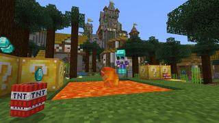 Screenshot of the Minecraft Bedrock Marketplace product Lucky Block Classic created by BLOCKLAB Studios.