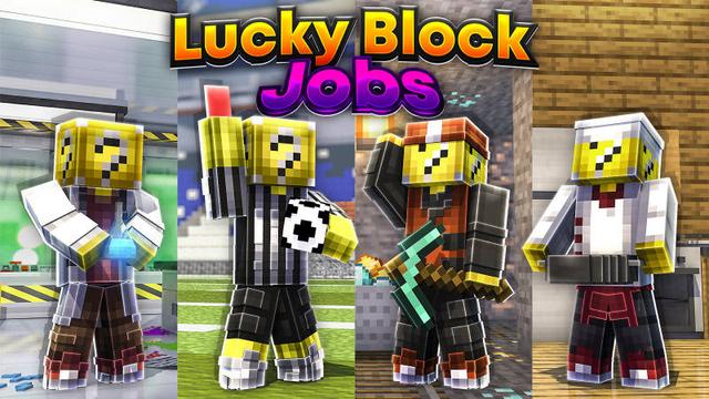 Thumbnail of the Minecraft Bedrock Marketplace product Lucky Block Jobs created by BLOCKLAB Studios.