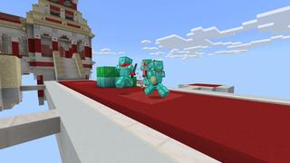 Screenshot of the Minecraft Bedrock Marketplace product Lucky Block Race created by BLOCKLAB Studios.