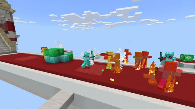 Screenshot of the Minecraft Bedrock Marketplace product Lucky Block Race created by BLOCKLAB Studios.