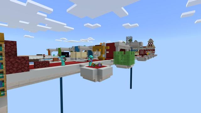 Screenshot of the Minecraft Bedrock Marketplace product Lucky Block Race created by BLOCKLAB Studios.