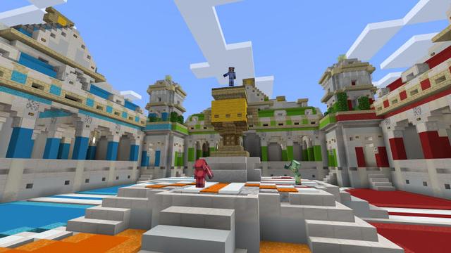 Screenshot of the Minecraft Bedrock Marketplace product Lucky Block Race created by BLOCKLAB Studios.