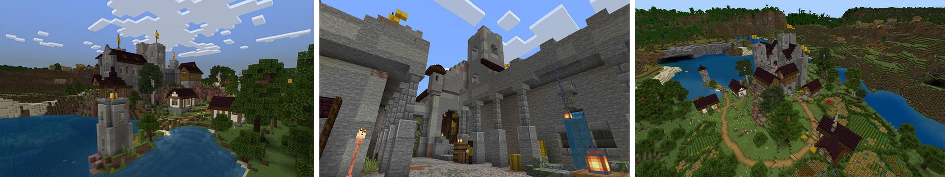 Panorama of the Minecraft Bedrock Marketplace product Lucky Block World created by BLOCKLAB Studios.