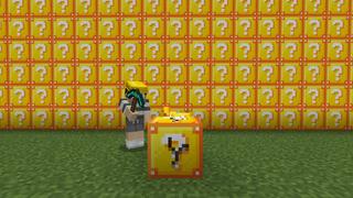 Screenshot of the Minecraft Bedrock Marketplace product Lucky Block World created by BLOCKLAB Studios.