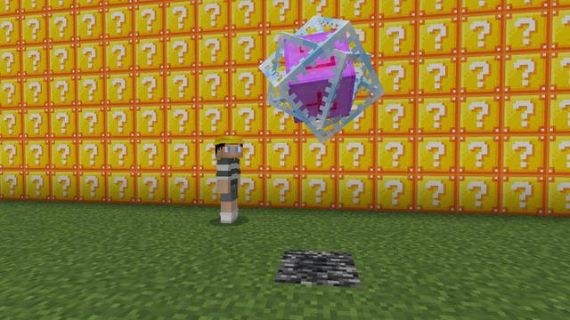 Screenshot of the Minecraft Bedrock Marketplace product Lucky Block World created by BLOCKLAB Studios.