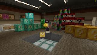 Screenshot of the Minecraft Bedrock Marketplace product Lucky Block created by BLOCKLAB Studios.