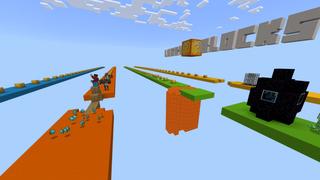 Screenshot of the Minecraft Bedrock Marketplace product Lucky Blocks Rush created by BLOCKLAB Studios.