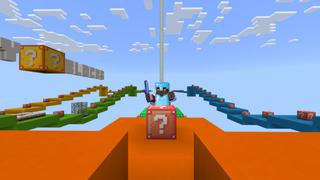 Screenshot of the Minecraft Bedrock Marketplace product Lucky Blocks Rush created by BLOCKLAB Studios.