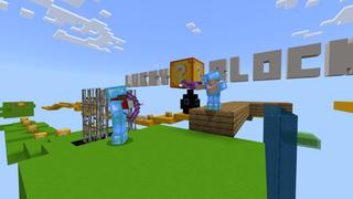 Screenshot of the Minecraft Bedrock Marketplace product Lucky Blocks Rush created by BLOCKLAB Studios.