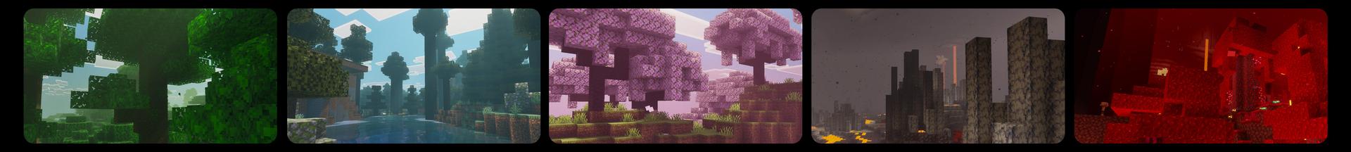 Panorama of the Minecraft Bedrock Marketplace product Lush Visuals created by BLOCKLAB Studios.