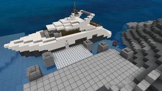 Screenshot of the Minecraft Bedrock Marketplace product Mansão de luxo à beira da falésia created by BLOCKLAB Studios.