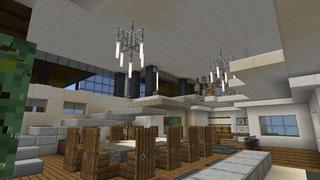 Screenshot of the Minecraft Bedrock Marketplace product Mansão de luxo à beira da falésia created by BLOCKLAB Studios.