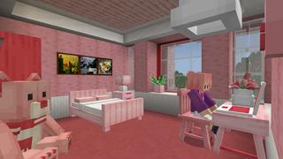 Screenshot of the Minecraft Bedrock Marketplace product Magical Red House created by BLOCKLAB Studios.