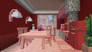 Screenshot of the Minecraft Bedrock Marketplace product Magical Red House created by BLOCKLAB Studios.