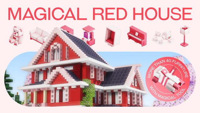 Thumbnail of the Minecraft Bedrock Marketplace product Magical Red House created by BLOCKLAB Studios.