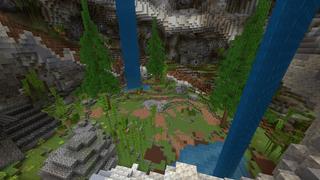 Screenshot of the Minecraft Bedrock Marketplace product Medieval Hole Town created by BLOCKLAB Studios.