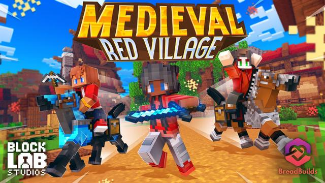 Thumbnail of the Minecraft Bedrock Marketplace product Mittelalterliches rotes Dorf created by BLOCKLAB Studios.