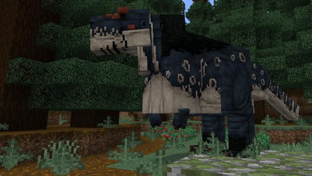 Screenshot of the Minecraft Bedrock Marketplace product Mesozoic Kingdom Add-On created by BLOCKLAB Studios.