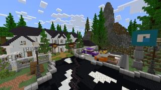 Screenshot of the Minecraft Bedrock Marketplace product Millionaire Mansion Island created by BLOCKLAB Studios.