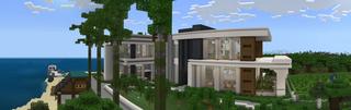 Panorama of the Minecraft Bedrock Marketplace product Millionaire Mansion Resort created by BLOCKLAB Studios.