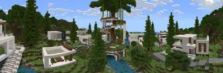 Panorama of the Minecraft Bedrock Marketplace product Millionaire Modern Estate created by BLOCKLAB Studios.