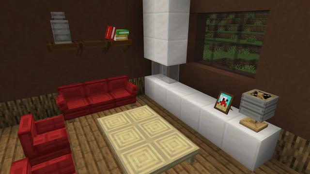 Screenshot of the Minecraft Bedrock Marketplace product Modern Furniture Add-On created by BLOCKLAB Studios.