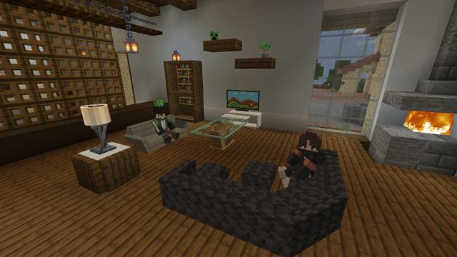 Screenshot of the Minecraft Bedrock Marketplace product Modern Italian Furniture created by BLOCKLAB Studios.