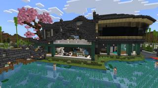 Screenshot of the Minecraft Bedrock Marketplace product Modern Japanese Inn created by BLOCKLAB Studios.