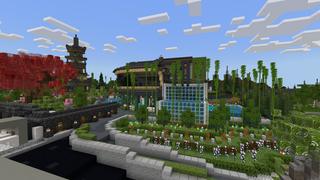 Screenshot of the Minecraft Bedrock Marketplace product Modern Japanese Inn created by BLOCKLAB Studios.
