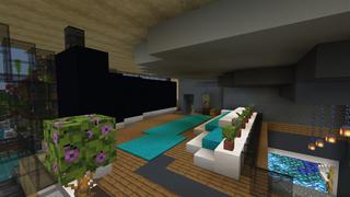 Screenshot of the Minecraft Bedrock Marketplace product Modern Japanese Inn created by BLOCKLAB Studios.