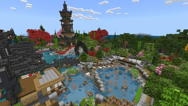Screenshot of the Minecraft Bedrock Marketplace product Modern Japanese Inn created by BLOCKLAB Studios.