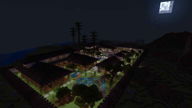 Screenshot of the Minecraft Bedrock Marketplace product Modern Japanese Mansion created by BLOCKLAB Studios.