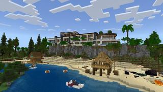 Screenshot of the Minecraft Bedrock Marketplace product Modern Millionaire Mansion created by BLOCKLAB Studios.
