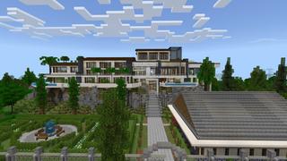 Screenshot of the Minecraft Bedrock Marketplace product Modern Millionaire Mansion created by BLOCKLAB Studios.