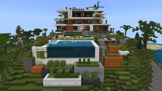 Screenshot of the Minecraft Bedrock Marketplace product Modern Mountain Mansion created by BLOCKLAB Studios.