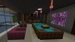 Screenshot of the Minecraft Bedrock Marketplace product Modern Mountain Mansion created by BLOCKLAB Studios.