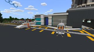 Screenshot of the Minecraft Bedrock Marketplace product Modern Planes created by BLOCKLAB Studios.