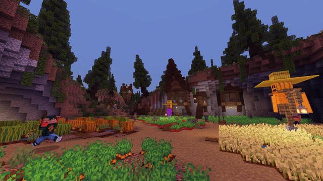 Screenshot of the Minecraft Bedrock Marketplace product Mountain Village created by BLOCKLAB Studios.