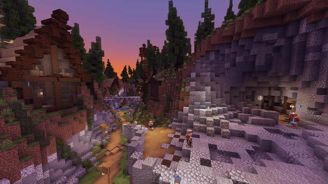 Screenshot of the Minecraft Bedrock Marketplace product Mountain Village created by BLOCKLAB Studios.