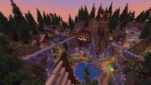 Screenshot of the Minecraft Bedrock Marketplace product Mountain Village created by BLOCKLAB Studios.