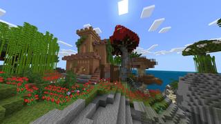 Screenshot of the Minecraft Bedrock Marketplace product Mushroom Island created by BLOCKLAB Studios.