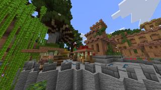 Screenshot of the Minecraft Bedrock Marketplace product Mushroom Island created by BLOCKLAB Studios.