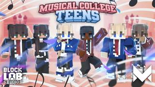 Thumbnail of the Minecraft Bedrock Marketplace product Musical College Teens created by BLOCKLAB Studios.