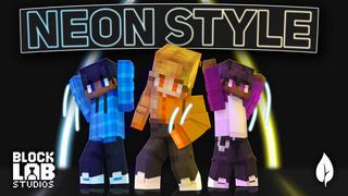 Thumbnail of the Minecraft Bedrock Marketplace product Neon Style created by BLOCKLAB Studios.