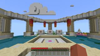 Screenshot of the Minecraft Bedrock Marketplace product Noob vs Pro vs Hacker Parkour created by BLOCKLAB Studios.