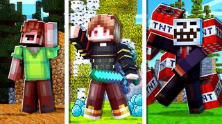 Thumbnail of the Minecraft Bedrock Marketplace product Noob VS Pro VS Troll created by BLOCKLAB Studios.